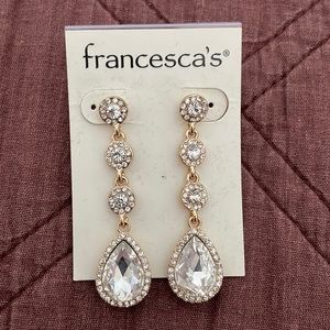 Francesca’s rose gold drop earrings